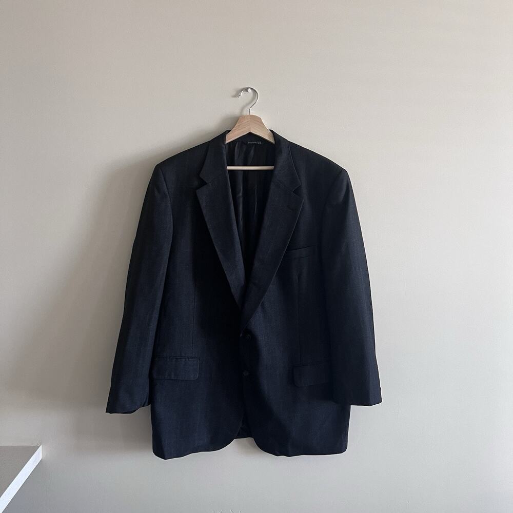 Vintage 1990’s Burberrys Two Button Navy Blue Blazer 44L